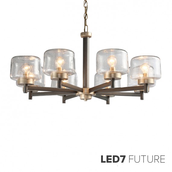 Loft Industry Modern - Elis2 Clear Chandelier